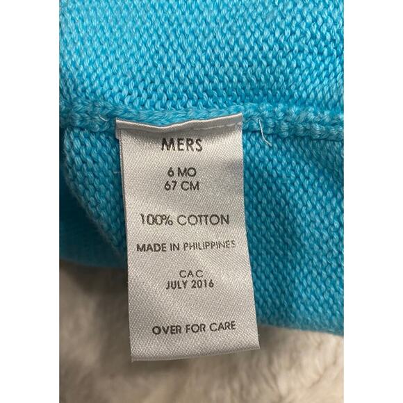 Zubels Baby Knit Mermaid Ocean Sea Sweater Size 6 Colorful Months Artsy - Picture 7 of 7